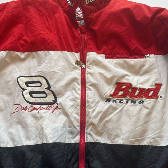 Vintage Men's  Chase Authentics Bud Racing Nascar Jacket Red/Blk/Wht Size XL - Picture 4 of 12